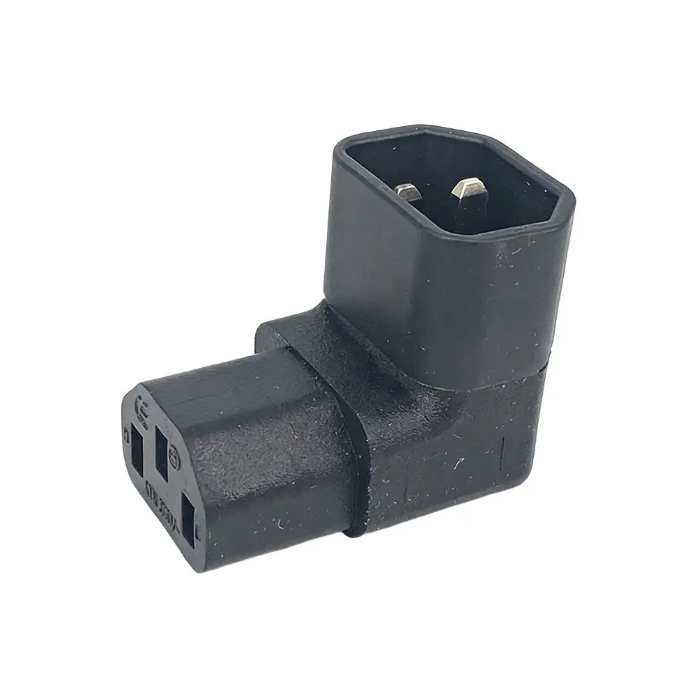 Professional 3Pin AC Adapter C14 to C13 90 Degree Extension Plug Male to Famale Power Extension Electrical Connection