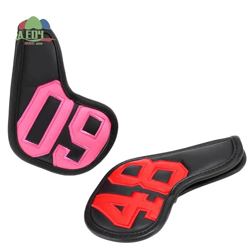 

AED4-Golf Iron Club Head Cover Protector Simple Sand Wedge Golf Club Iron Headcover Number Printed 48-60 Degree