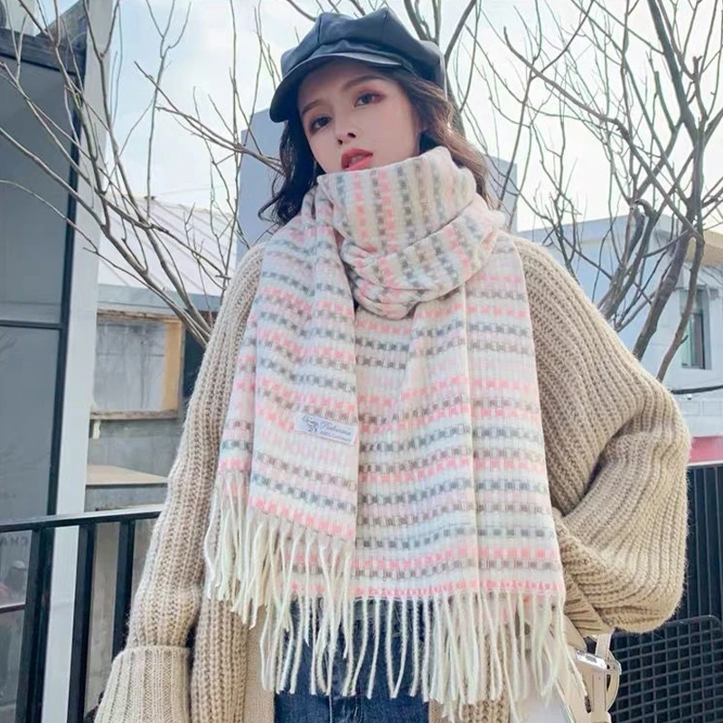 Xiaoxiang Style Scarf Women S Winter Versatile Shawl Scarf Cute Neck Cover