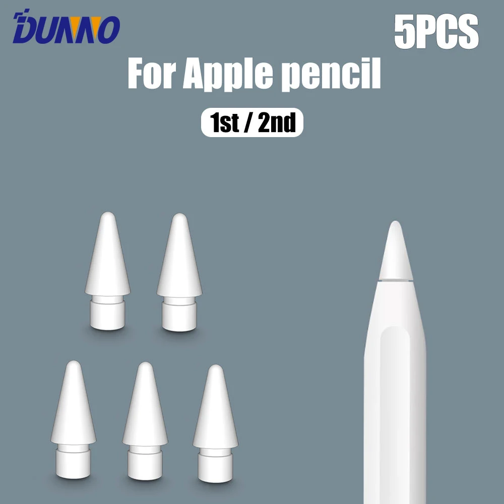 

5PCS for Original Apple Pencil Tip Replacement for Apple Pencil 1st 2nd Generation For Apple Pencil 1 2 Tip Nib Spare Replace