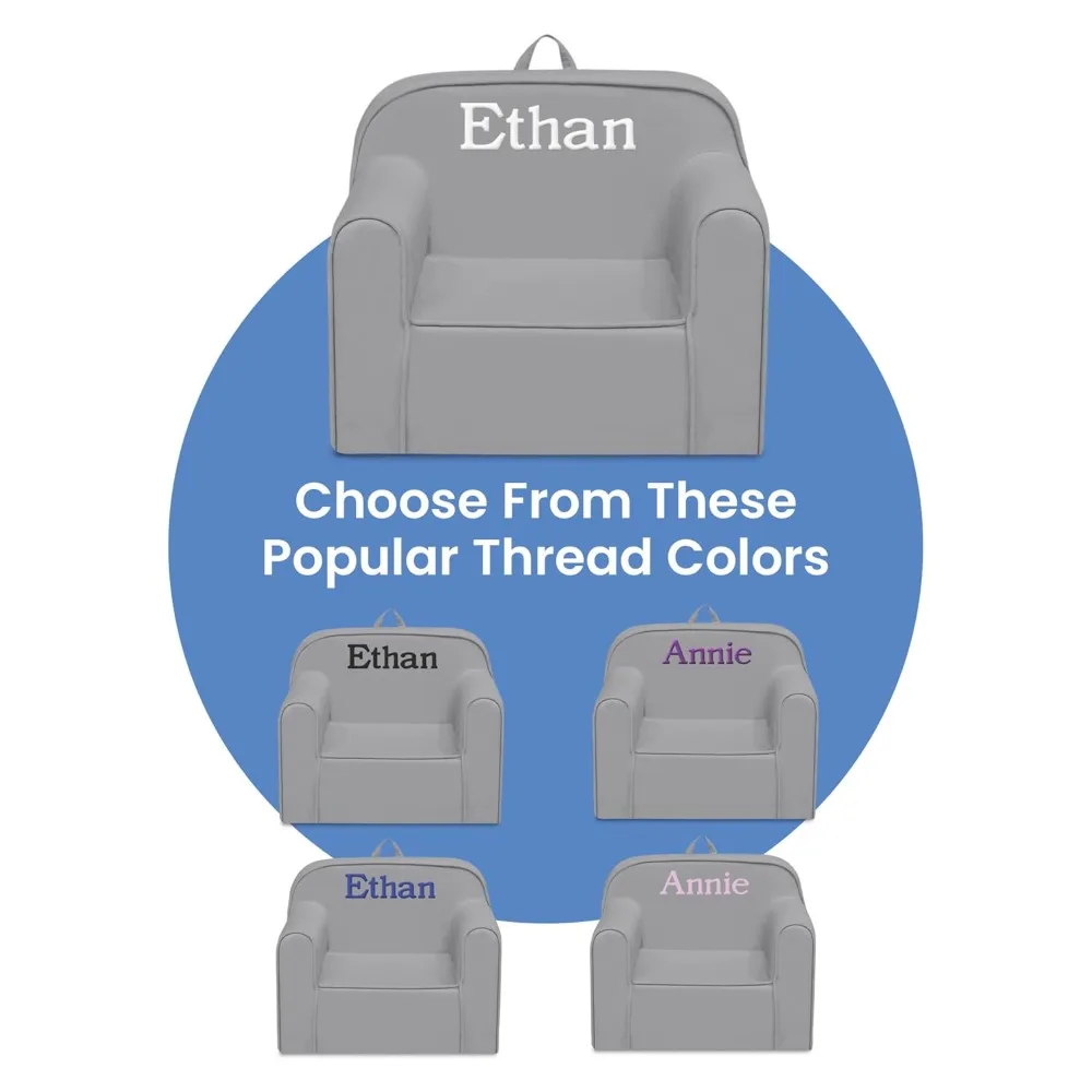كرسي أطفال للأطفال - يمكن تخصيص أريكة الأطفال الصغار بمقعد واحد مع الاسم، به غطاء قابل للإزالة لسهولة أماه