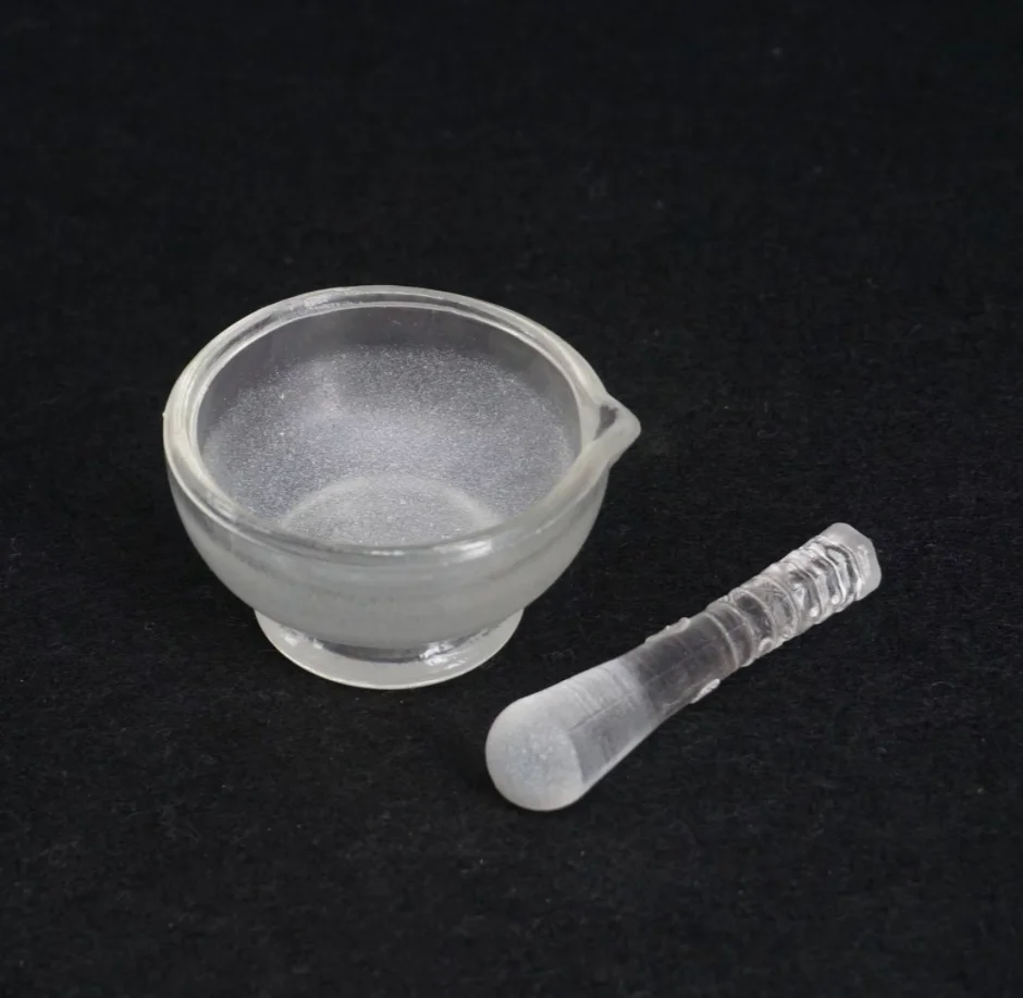 60mm średnica wewnętrzna aptekarz stałe szkło tłuczek i moździerze zestaw misek młynek narzędzie — zdjęcie produktu 5