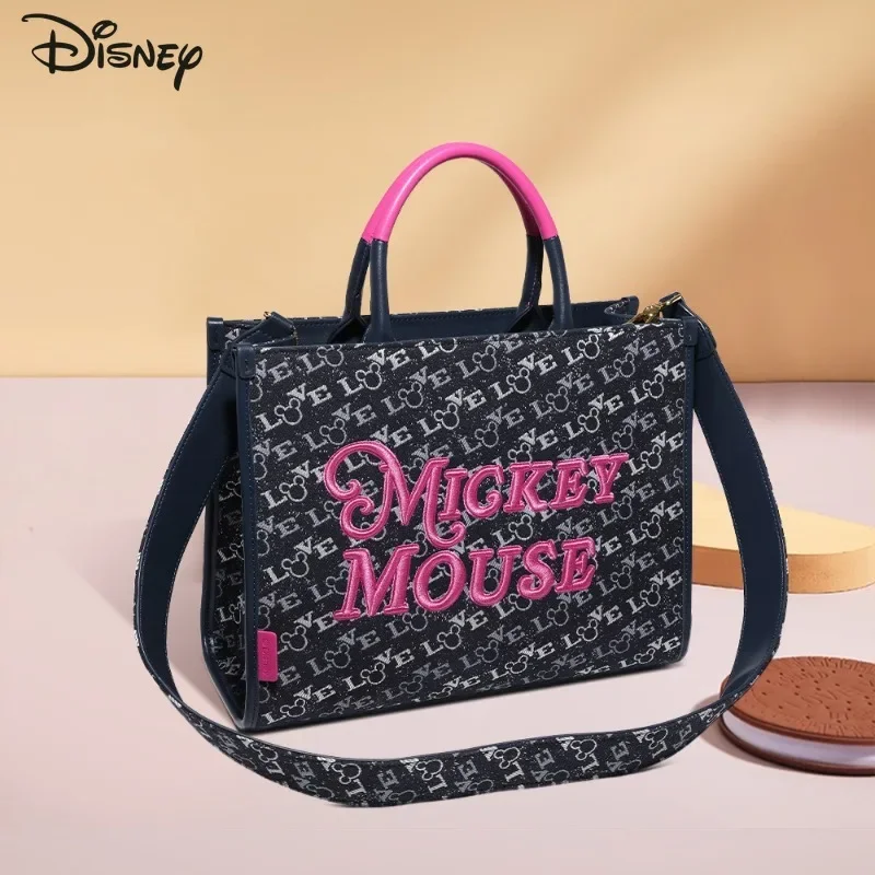 

Disney Mickey New Women's Handbag Fashion High Quality Women's Commuter Bag Cartoon Versatile Large Capacity Girls' Shopping Bag