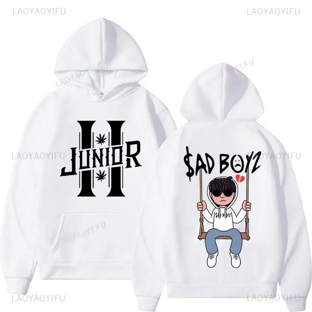 المغني جونيور H Sad Boyz 4 الحياة الجرافيك هوديي الرجال والأزياء الهيب هوب مقنعين البلوز عارضة هوديي الشارع الأزياء السترة