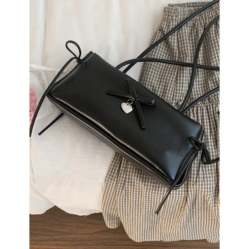 

Korean Bow Handbag Women's 2025 New Niche Underarm Bags Single Shoulder Commuting Bag