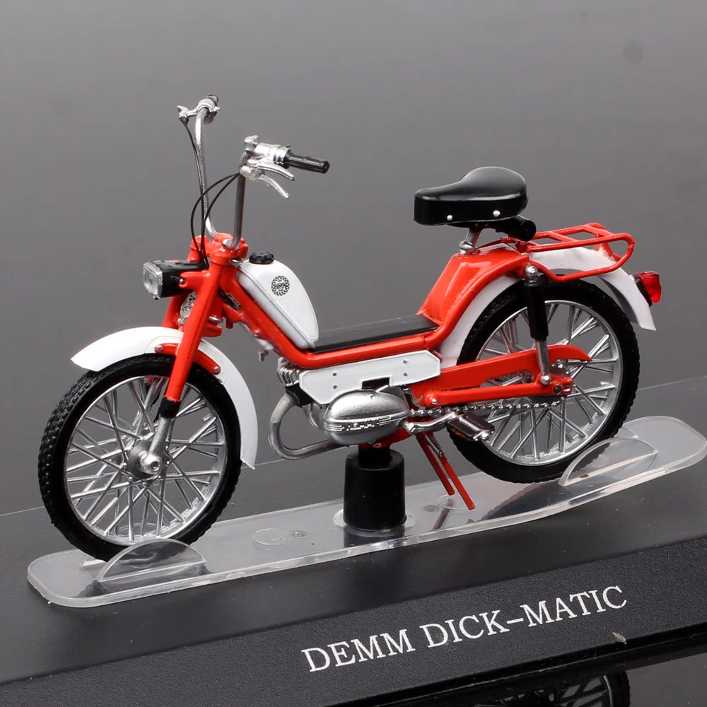 1/18 Scale Classic Atlas Demm DickMatic 50 Cc Moped Mofa Motorcycle Diecasts & Toy Vehicles Bike Model Thumbnails Miniature Gift