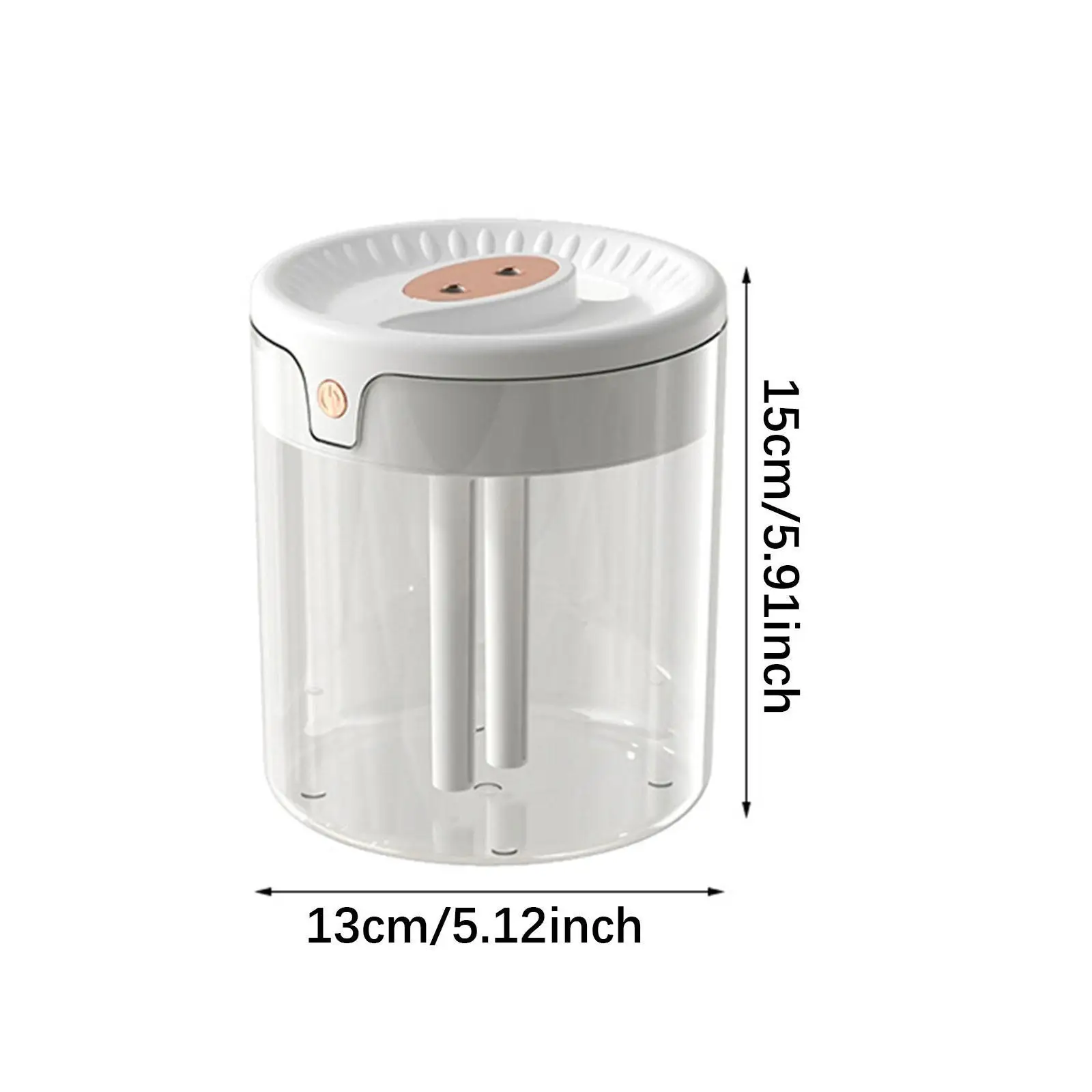 Desk Humidifier Easy to Use Comfortable Household Low Noise Wide Range Humidification Convenient 2L Water Tank for Hotel Indoor