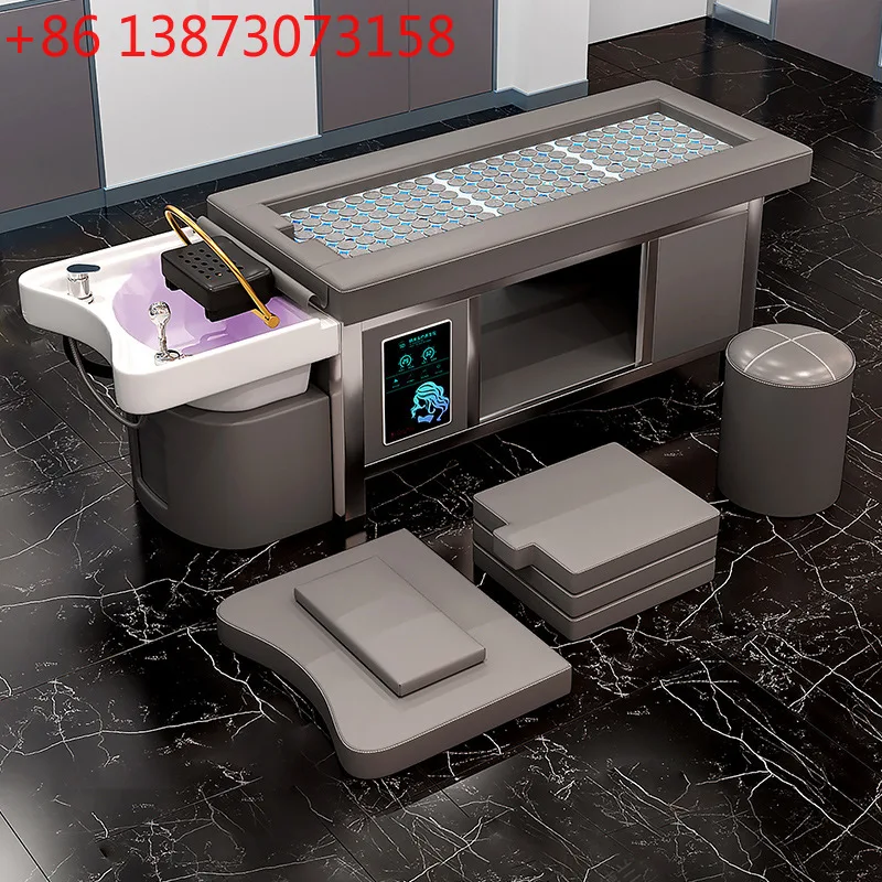 

Smokeless moxibustion bed Thai shampoo bed Barber shop Beauty salon Health center Fumigation head therapy Moxibustion integrated