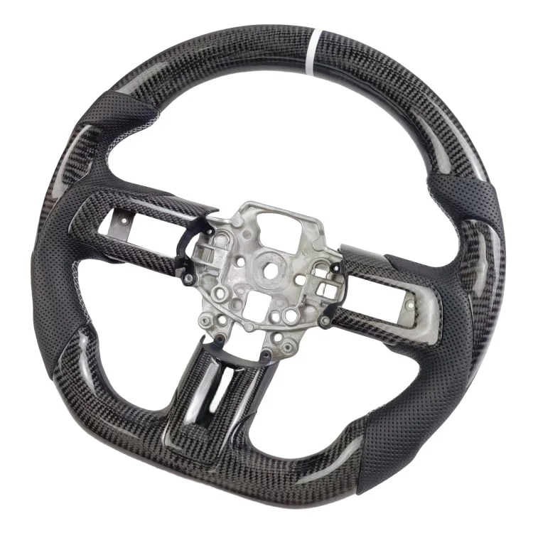 Car parts carbon fiber steering wheel is suitable for 2015-2017,2018-2022 Ford Mustang