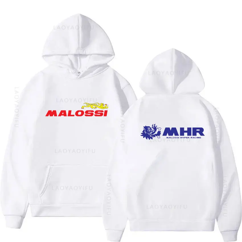 Malossi Theme Hoodie Men Women Sweatshirt Print Unisex Streetwear Hip Hop Style Autumn Winter Fashion Hip Hop Tops Odzież Męska