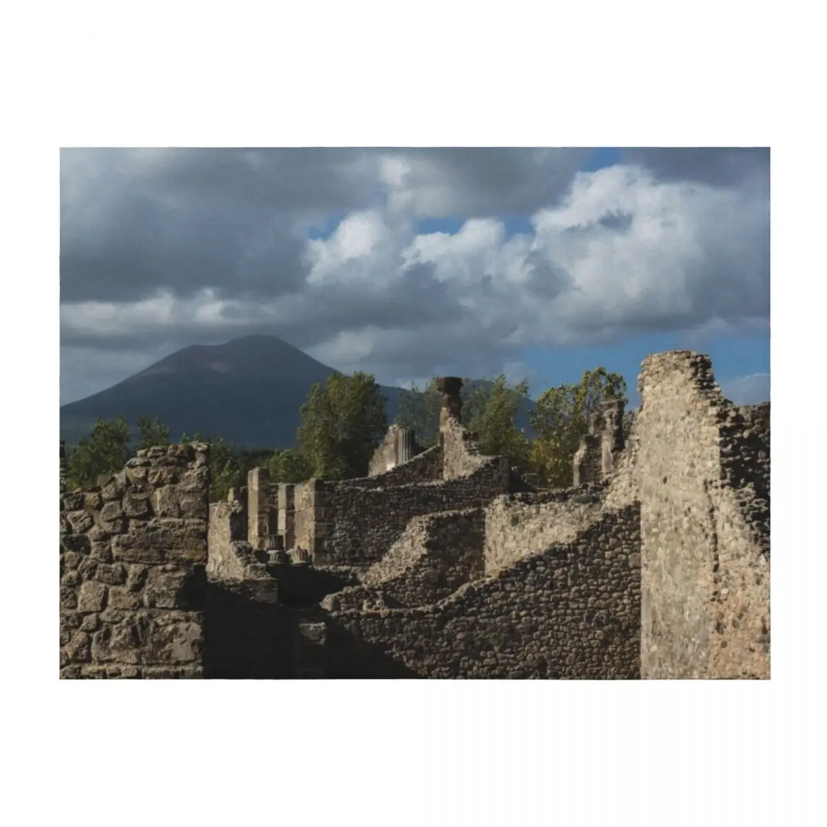 

Mount Vesuvius Volcano, Towering Over the Pompeii Ruins Throw Blanket Kid'S Designers Softest Blankets