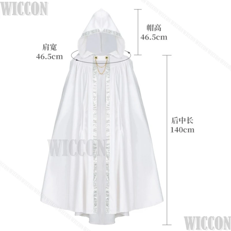 

Halloween Retro Century European Royal Cloak Princess Knight Cloak Robe Hooded Cape Performance Clothes Cosplay Carnival Decor