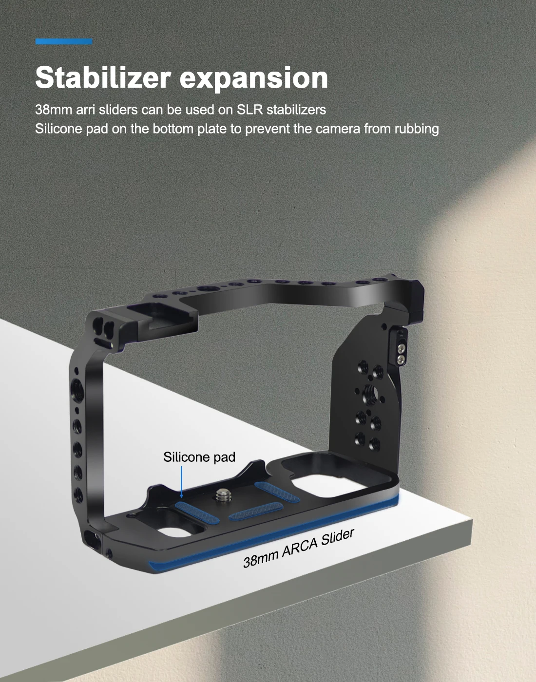 BGNing A7C2 A7CII A7CR Schnellwechselplatte L-Halterung Holzgriff Vollständige Abdeckung Kamerakäfig für Sony A7C SLR Handgriffhalter – Detail 12