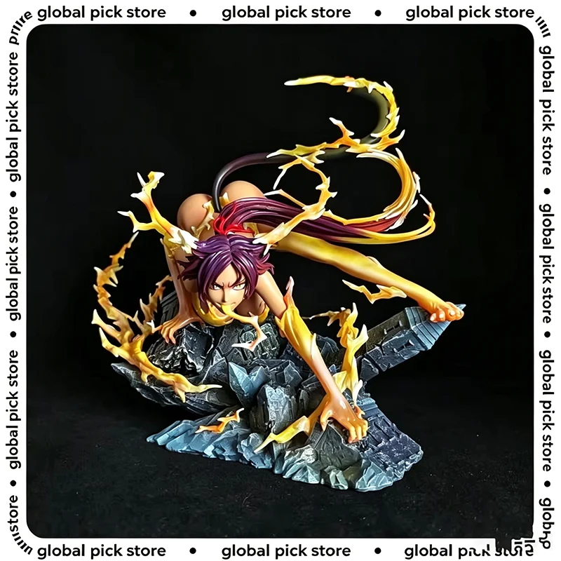 Bleach Shihouin Yoruichi Modell Manga-Figur Shihouin Yoruichi Actionfigur Spielzeug 23cm GK-Statue Puppe Ornament Sammlerstück