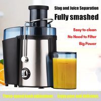 Swiitol Juicer Household Large Caliber Electric Stainless Steel Body 800W High Power Strong Fruit and Vegetable Extractor