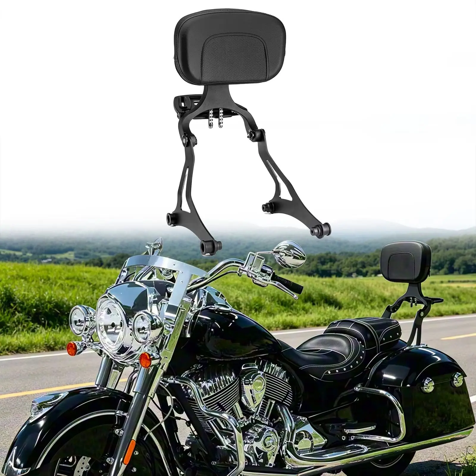 Motorcycle Rear Backrest Sissy Bar For Indian 14-24 Chieftain Dark Horse Vintage Challenger Springfield Roadmaster Classic Elite