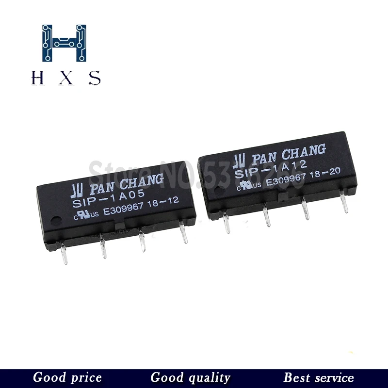 2PCS SIP-1A05 SIP-1A12  SS1A24 Reed Relay Switch Module   5V 12V 24V Relay 4Pin