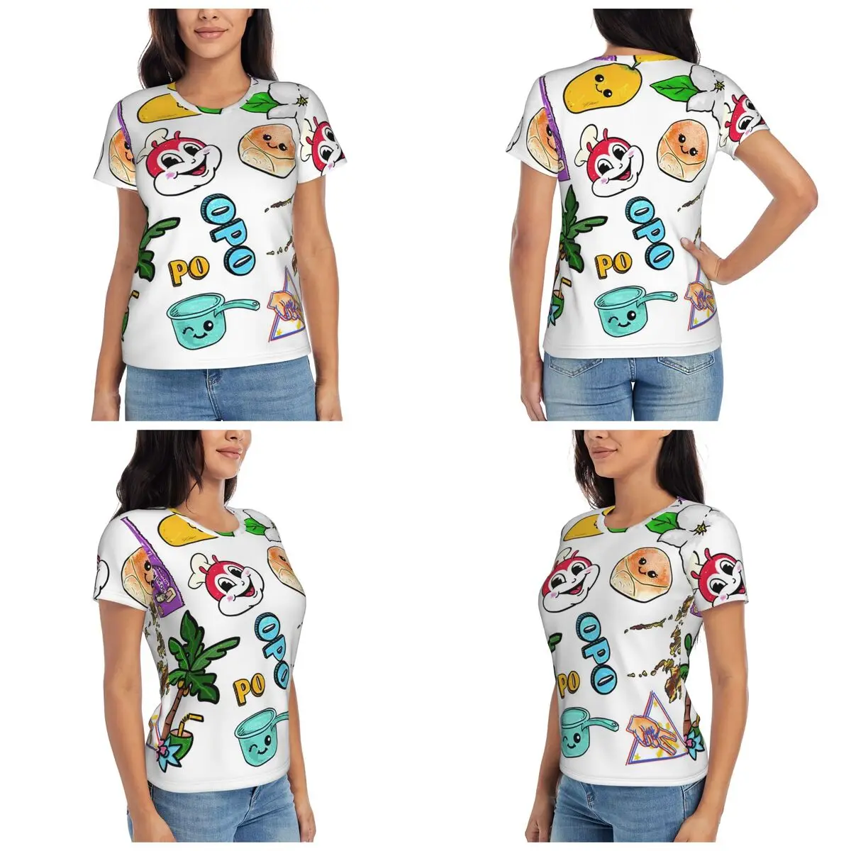 FILIPINO PINOY THINGS TABO JOLLIBEE KAWAII T-Shirt Women Short Sleeve T Shirts O-Neck Clothes Cotton Summer Tees Streetwear