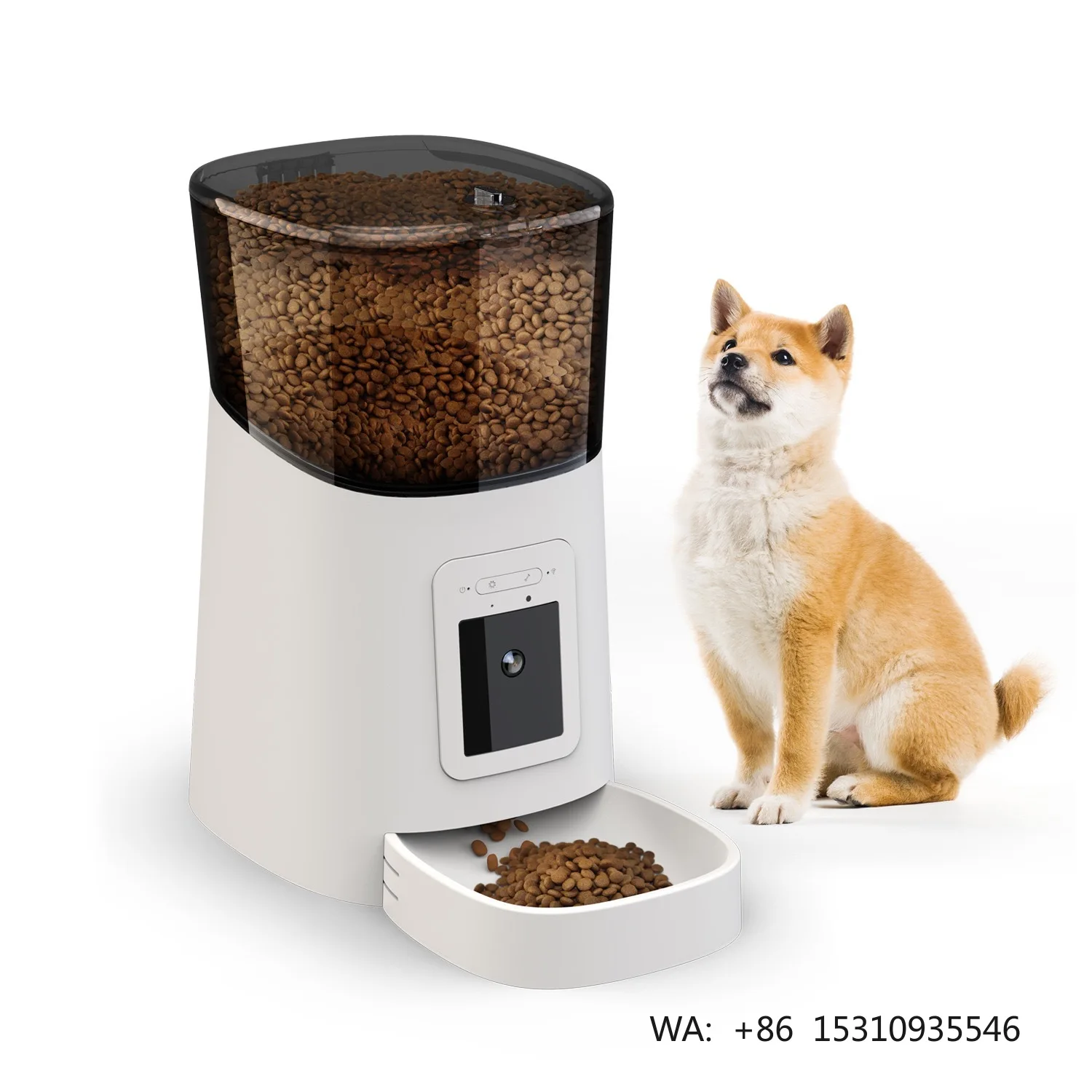 2024 Best Selling Stainless Steel Cat Smart Automatic Pet Feeder with Mobile Phone App Remote Control Battery Powered