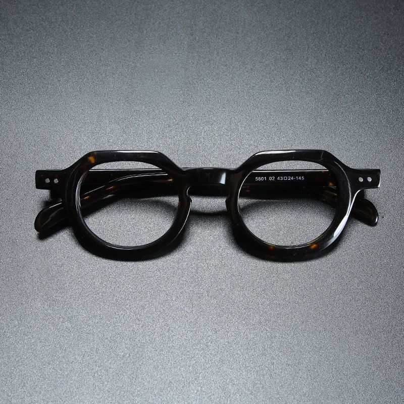 Lunettes en acétate pour hommes, monture optique Vintage, rétro, Prescription pour myopie, marque de luxe, petite monture