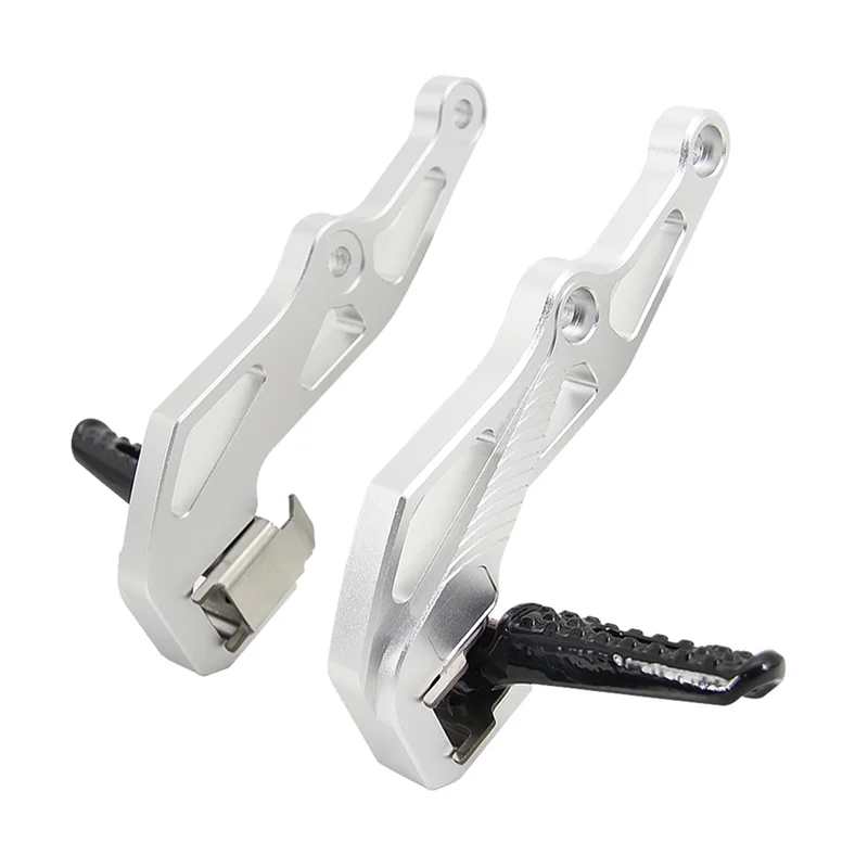 Motorcycle Foot Pegs Pedals Footrest Kit for HONDA NC700D NC750D NC 700D 750D NC700 NC750 D Integra(Silver)