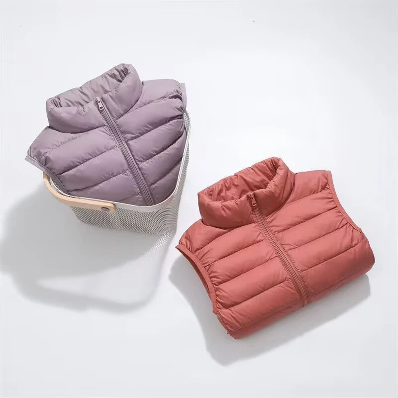 

Winter Puffer Duck Feather Down Coats Womens Warm Sleeveless Outwear Waistcoats Zip-up Button Lightweight Padded Vests