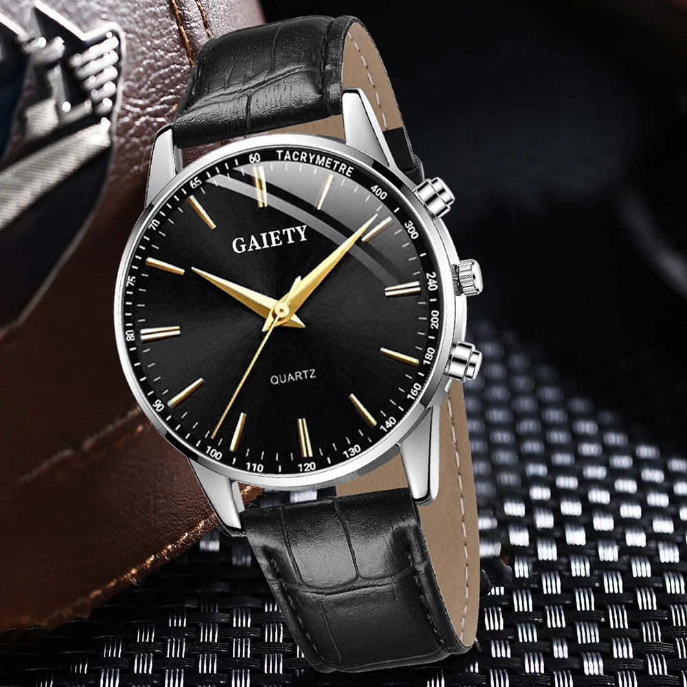 1/2PCS Business Men's Watch Set Fashionable Retro Simple Round Dial Quartz Watch Set Suitable for Daily Clothing Matching