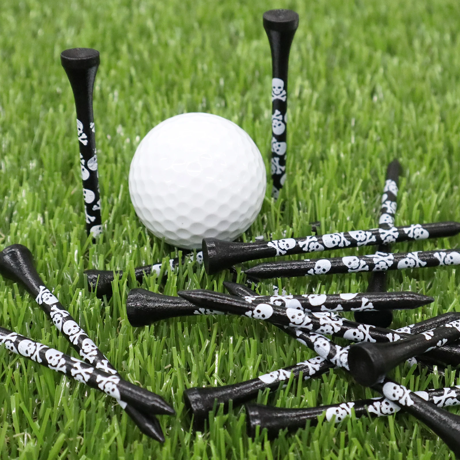 50 stuks bamboe golftees - 3 1/4 en 2 3/4 inch duurzame houten tees voor Driving Range en oefenmatten