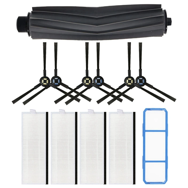 Боковая щетка, основная щетка, фильтр НЕРА, фильтр от пыли для Ilife A7 A9S Запчасти для робота-пылесоса, сменная резиновая щетка