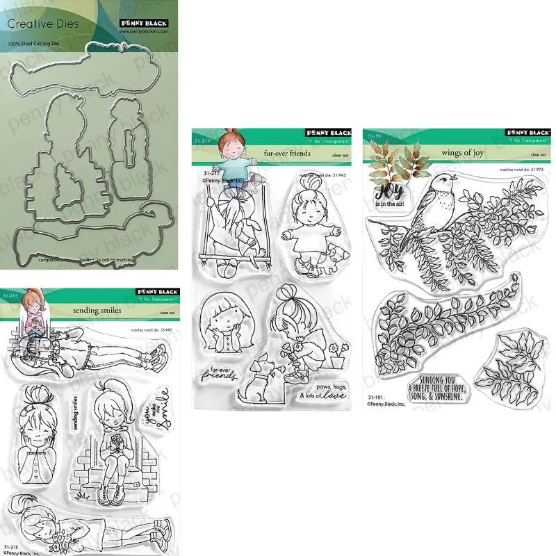 Fur-Ever Friends Sing & Soar Stamp And Dies New Arrival 2026 Scrapbook Diary Decoration Stencil Embossing Template DIY Greeting