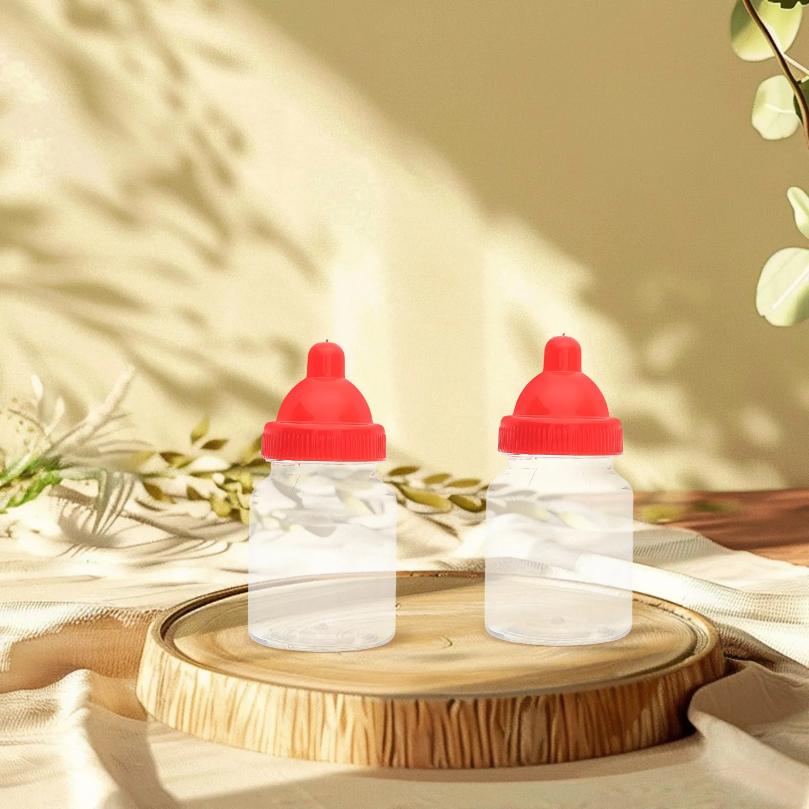 

12 шт., мини-бутылочки для конфет, заполняемые детские бутылочки, пластиковые детские бутылочки для душа, украшение для вечеринки, контейнер для конфет