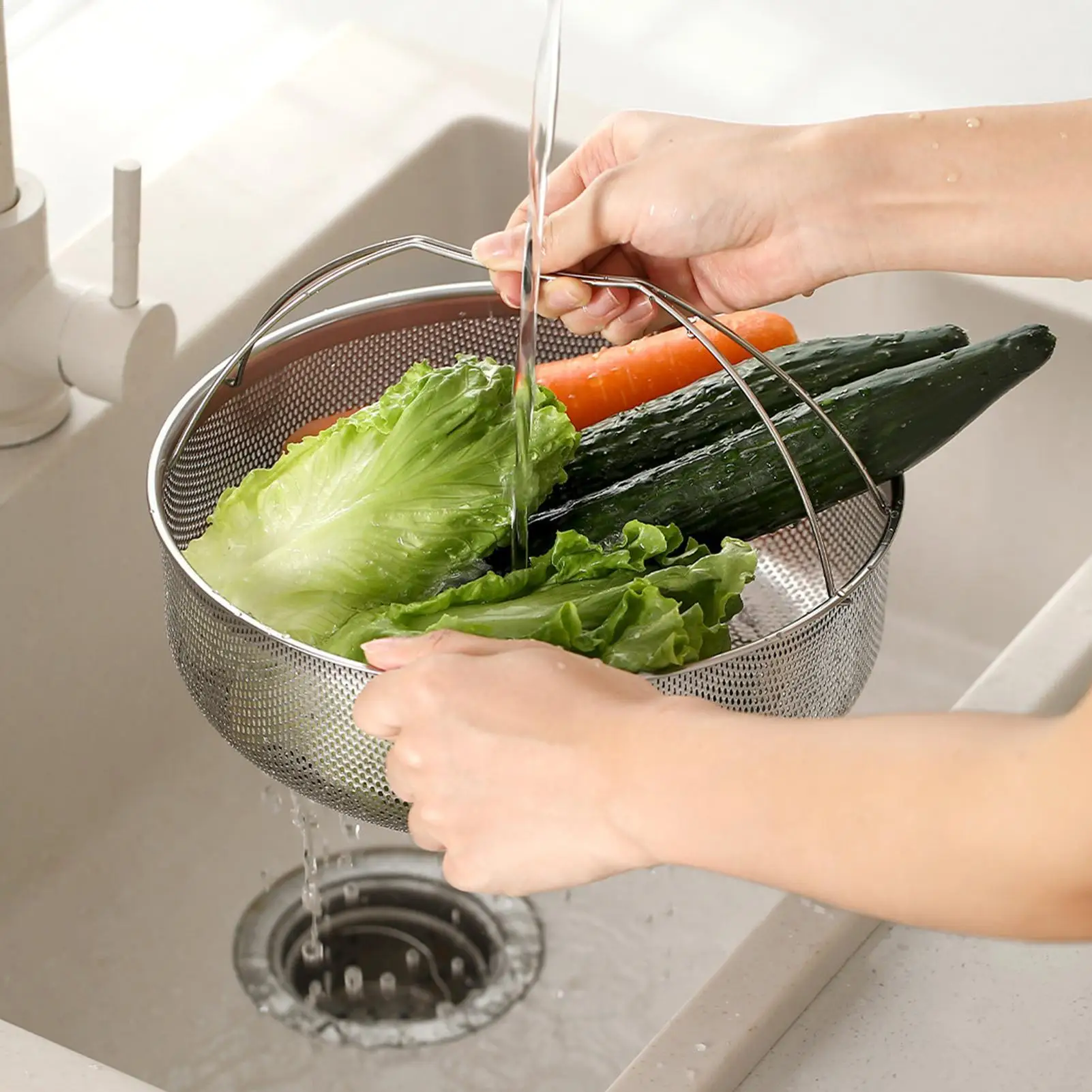 

Steamer Baskets For Cooking Mesh Cooking Accessories With Handle Stainless Steel Steamer Insert For Kitchen College Dorm