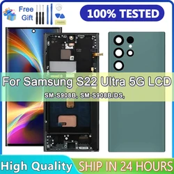 Tested For Samsung S22 Ultra 5G S908 S908B S908U LCD Touch Screen Digitizer For samsung S22 Ultra 5G LCD Display