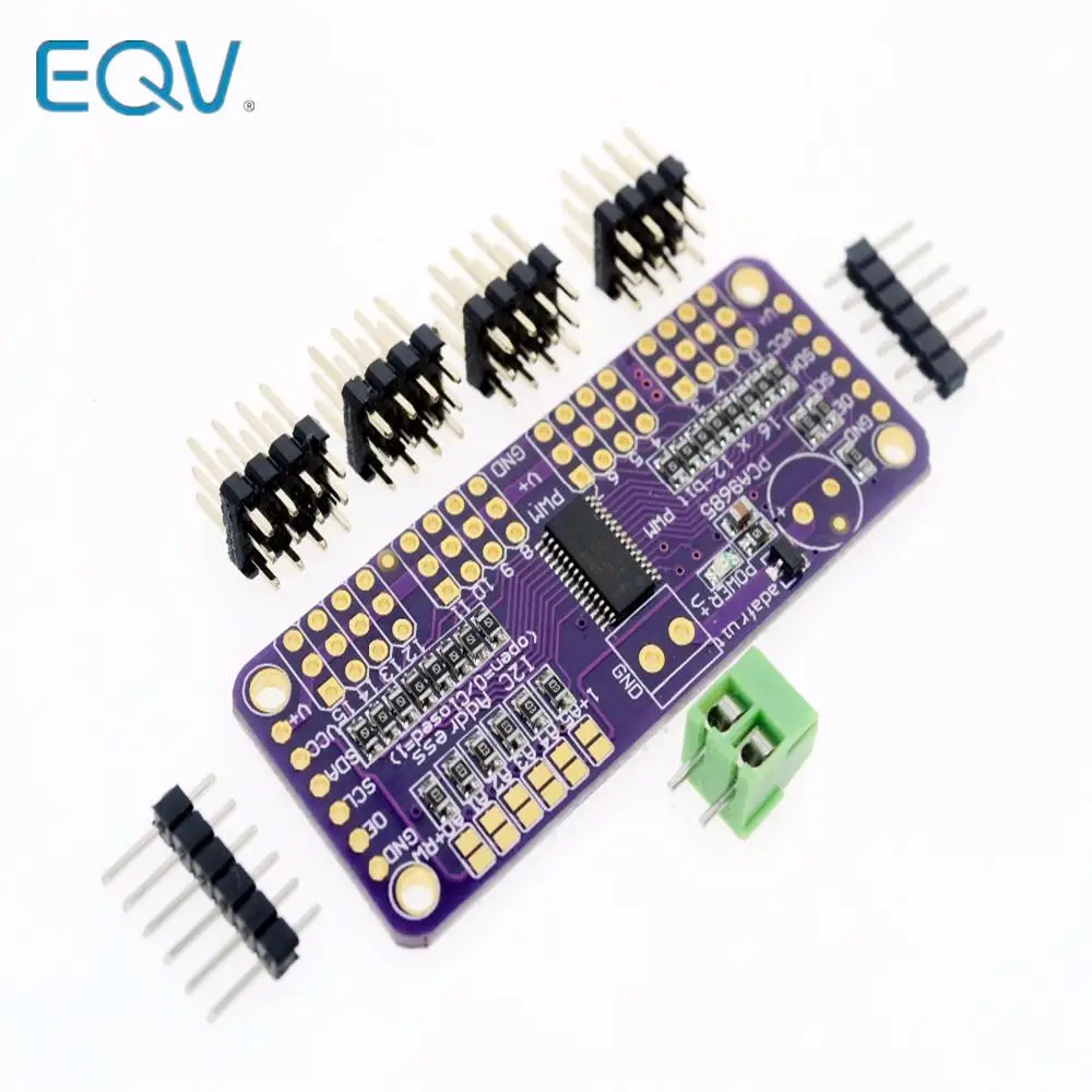 Smart Electronics PCA9685 16 Channel 12 bit PWM Servo Driver I2C Interface for Raspberry Pi DIY Servo Shield Module