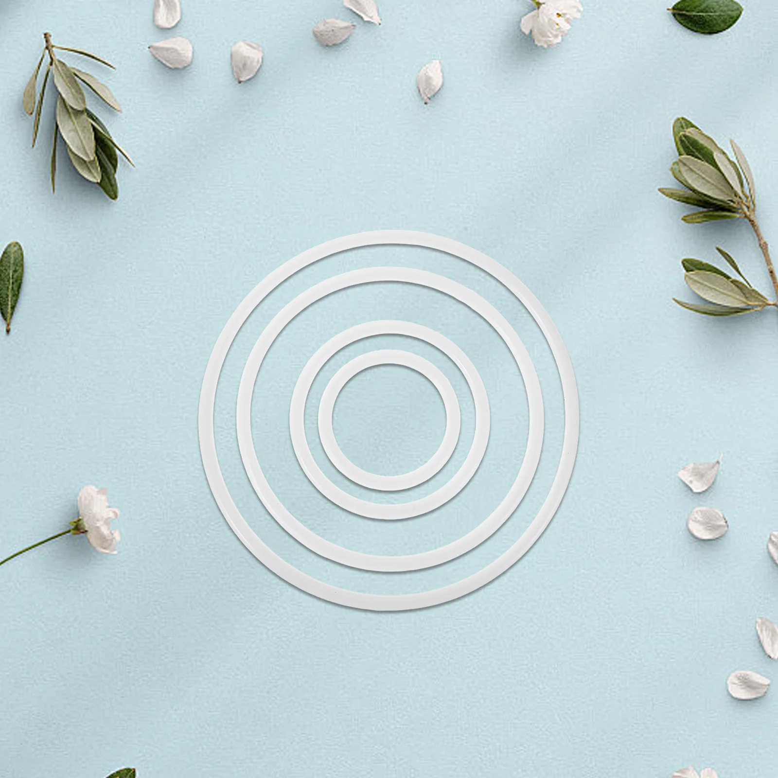 

50Pcs Dreamcatcher Rings Plastic Floral Ring Hoop for Wedding Wall Hanging Macrame Garland Craft Supplies Floral Ring Hoop