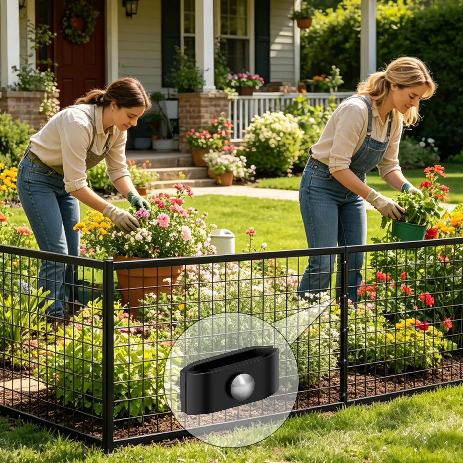 Fence Panel Clamp Weatherproof Tighten Clip Dog Kennel Panel Connectors Clips For Home Indoor Dorm Apartment Garden Yard