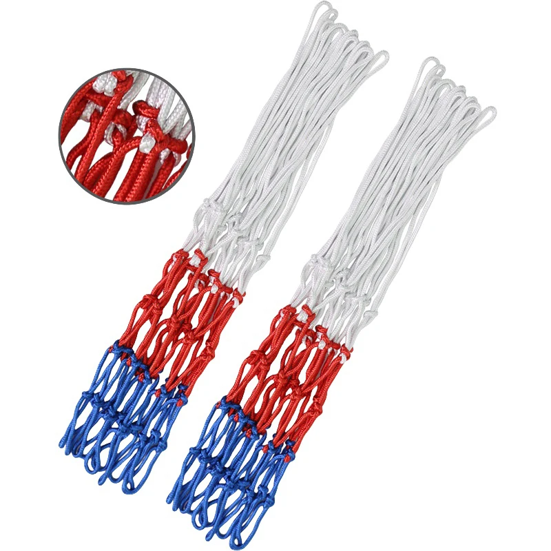3.5MM Basketball Net All-Weather Basketball Net Dual/Tri-Color Basketball Hoop Net Powered Basketball Hoop Basket Rim Net
