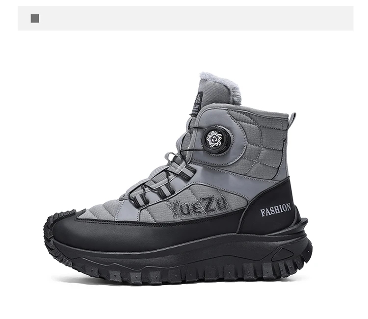 Winter-Outdoor-Arbeitsschuhe mit warmem Fleecefutter, trendige und vielseitige Herrenschuhe, leicht zu tragende, tragbare Herrenstiefel – Detail 21