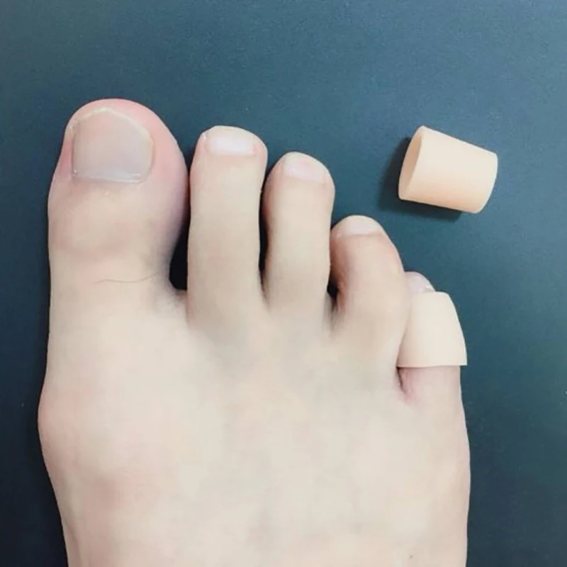 New 2pcs/lot Silicone Gel Little Toe Tube Corns Blisters Corrector Pinkie Protector Gel Bunion Toe Finger Protection Gel Sleeve