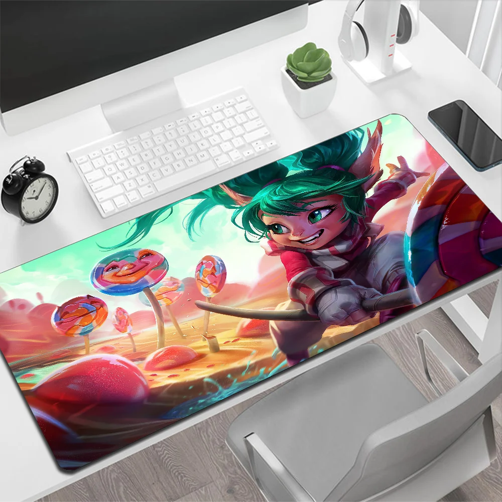 Tapis de souris League of ATIONS End Poppy, grand tapis de souris, tapis de jeu, PC Gamer, ordinateur, polymères, grand, média, clavier, bureau