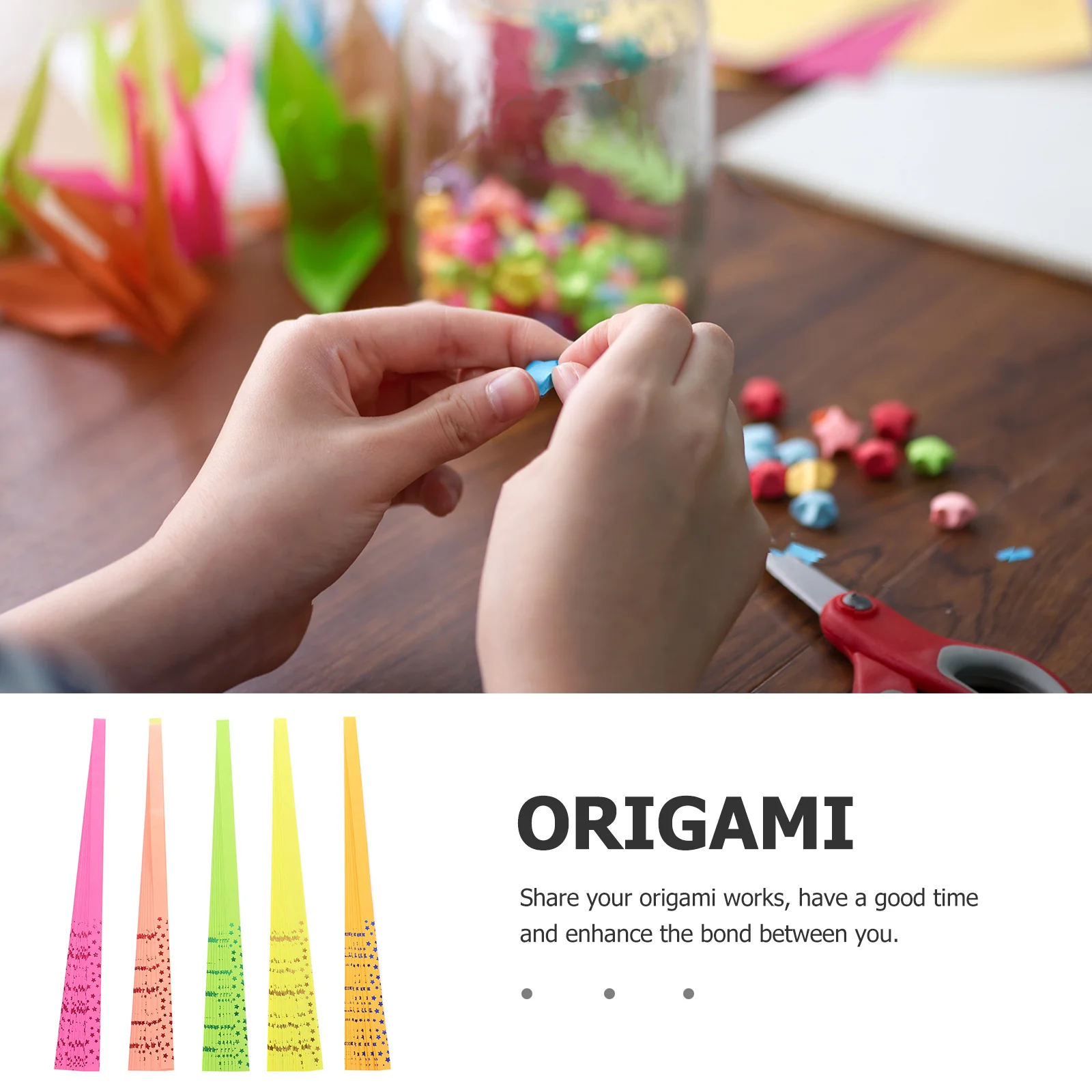 

10 Bags Lucky Star Origami Paper Strips Refined Craft Safe DIY Party Decoration Paper Stars Origami Stars Decorative Star Strip