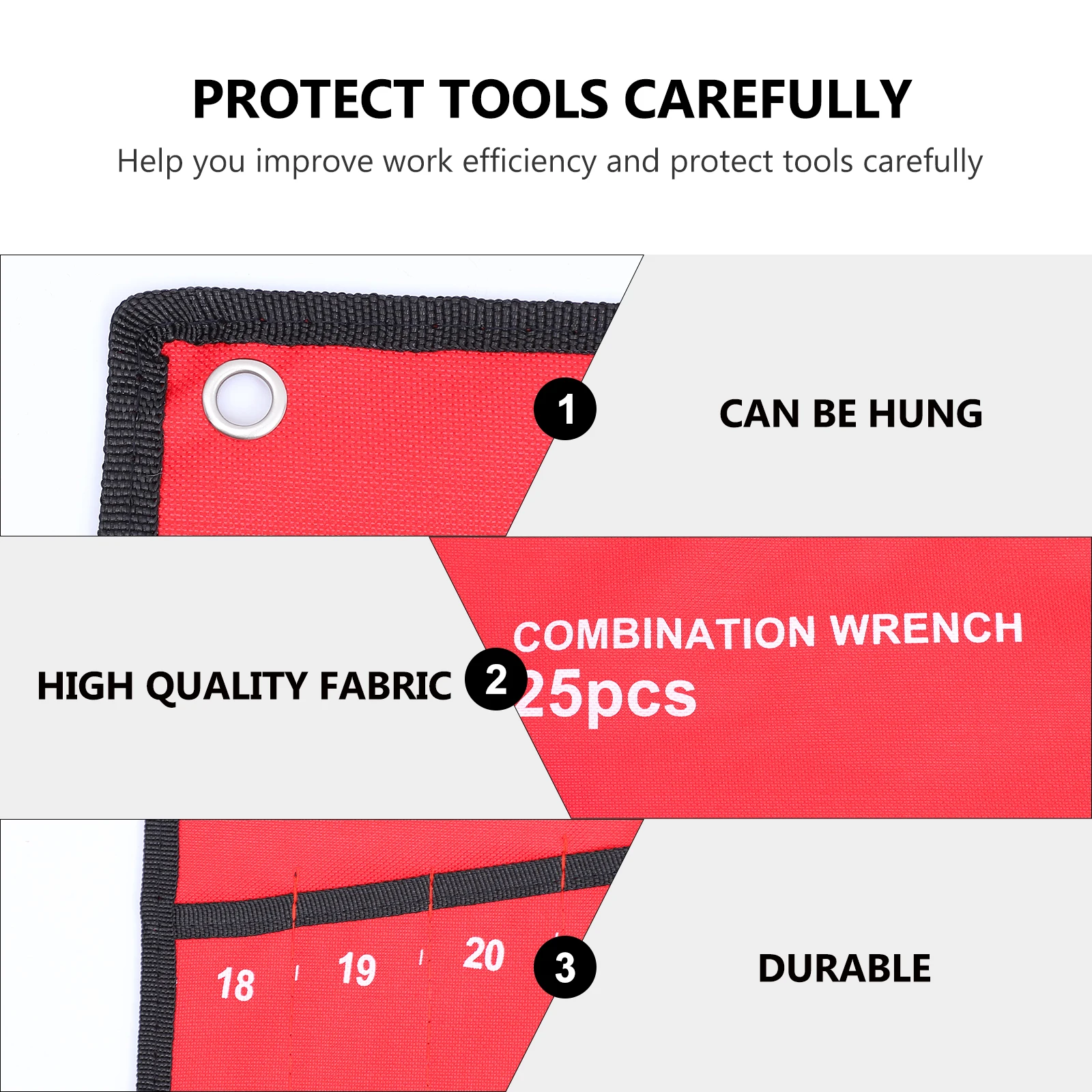 

25pcs Tool Hanging Portable Bag Storage Lightweight Canvas Oxford Cloth Zipper Screwdriver Portable Tool Kit Bag