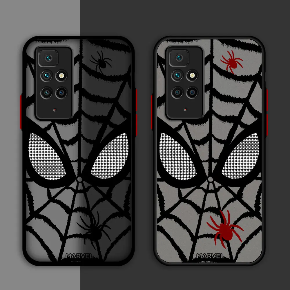 Phone Case for Redmi A2 9T 10C 10A 9A 9C K40 Pro 10 12 5G 12C A1 Plus 9 Luxury Hard PC Coque Marvel Sipider Man Matte Cover