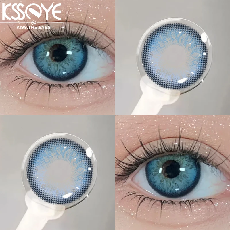 KSSEYE-Lentes De Contato Cor, Grau De Miopia, Lentes Macias, Azul, Roxo, Verde, EyeBeauty, Pupila, Novo Produto,-0 a-8.00, 2Pcs