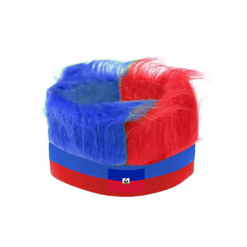 Directly Delivery Free Size Haiti flag wig