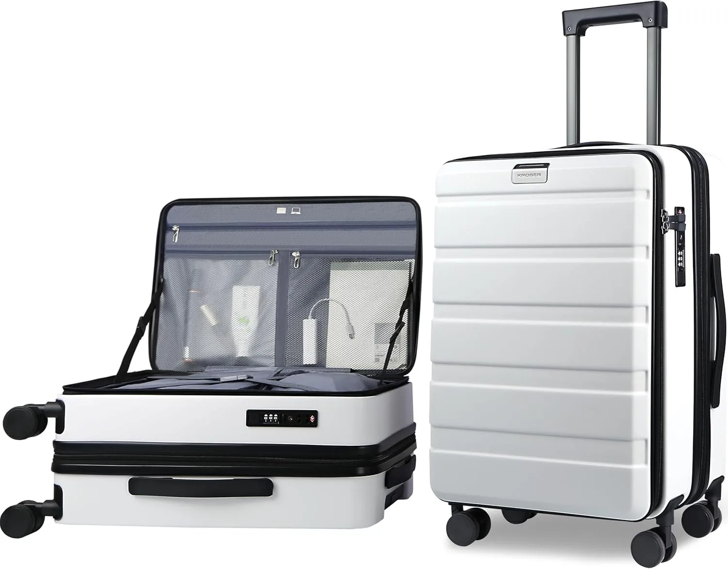 

Luggage W/ Spinner Wheels & Built-in TSA Lock Expandable Top Opening Carry Ons