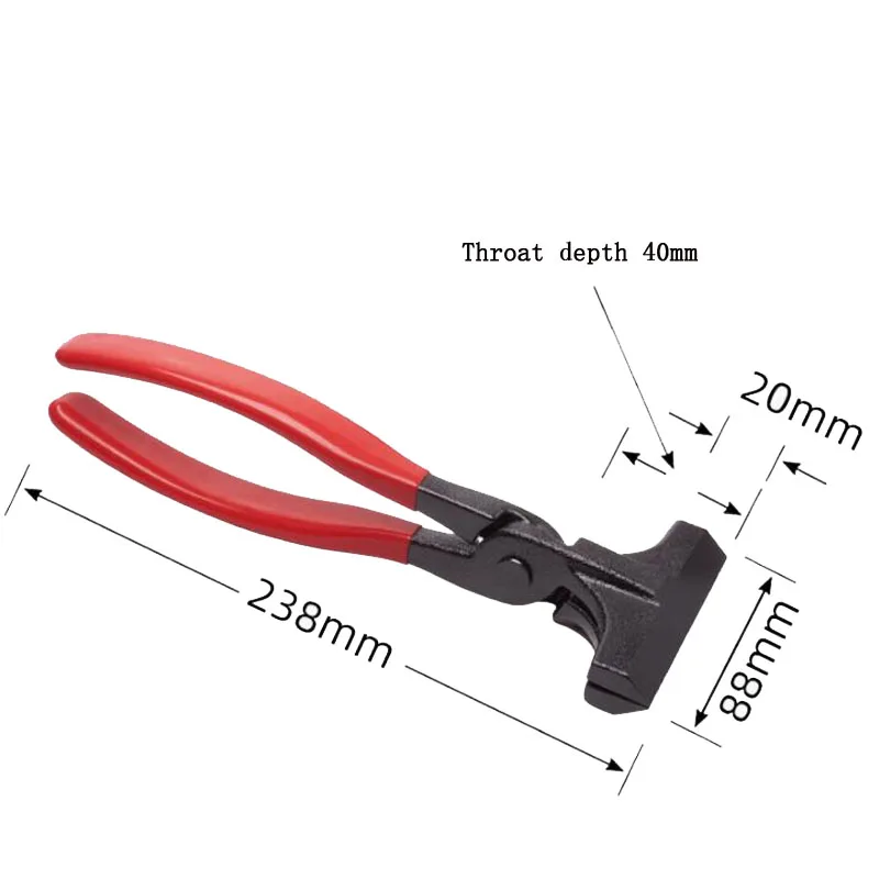 

40mm throat depth, 20mm jaw width - for bends, tilts and drapes - manual sheet metal manual seam device -