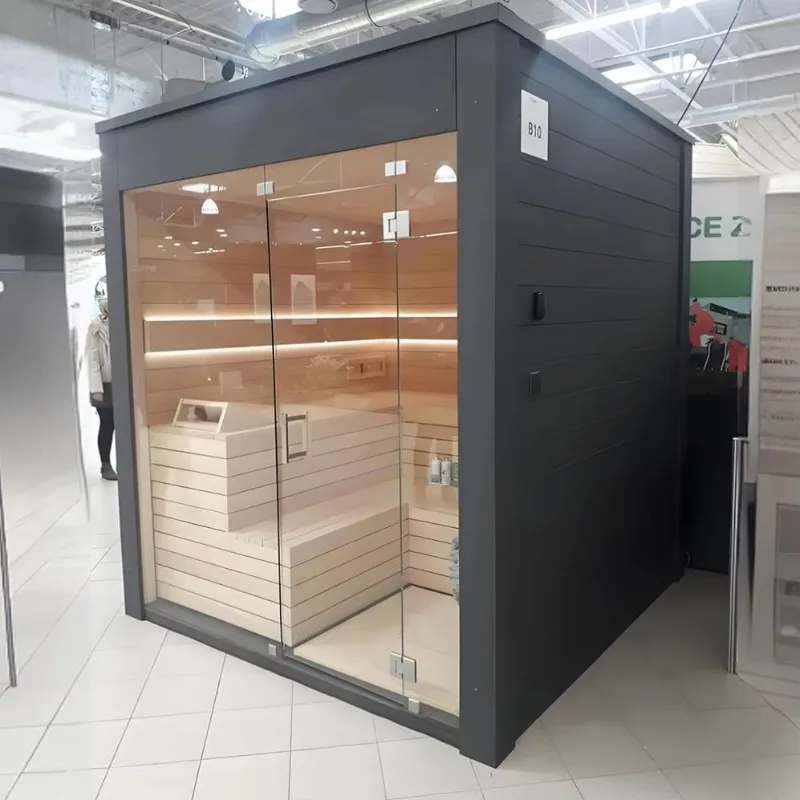 

Sauna Room Infrared Steam Portable Cabin Mobile House Home Spa Indoor Outdoor Relaxation Detox Heating Wellness Unit