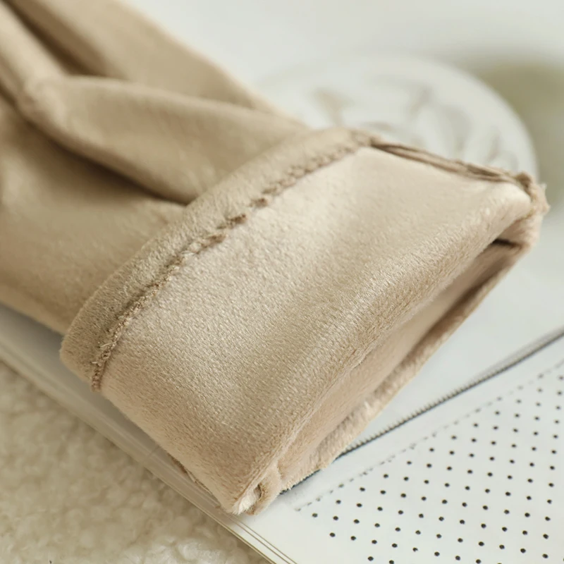 1 para rękawic damskich zimowych, ocieplane polarem, z funkcją Heattech i obsługą ekranów dotykowych, eleganckie i wykwintne rękawice do jazdy na rowerze i prowadzenia samochodu.