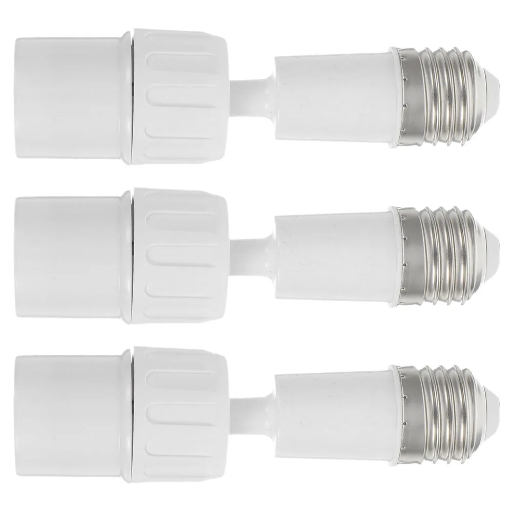

3Pcs E27 Light Socket Converter Flexible Lamp Holder Extender Adjustable Lighting Fixture for Indoor Outdoor Use